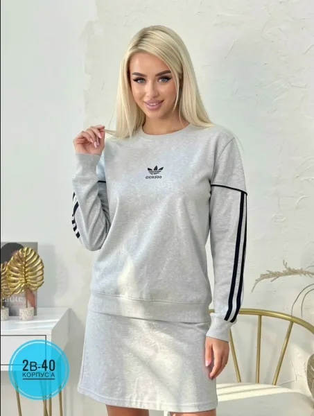 Кофта из ткани двухнитка без флиса — фото 1