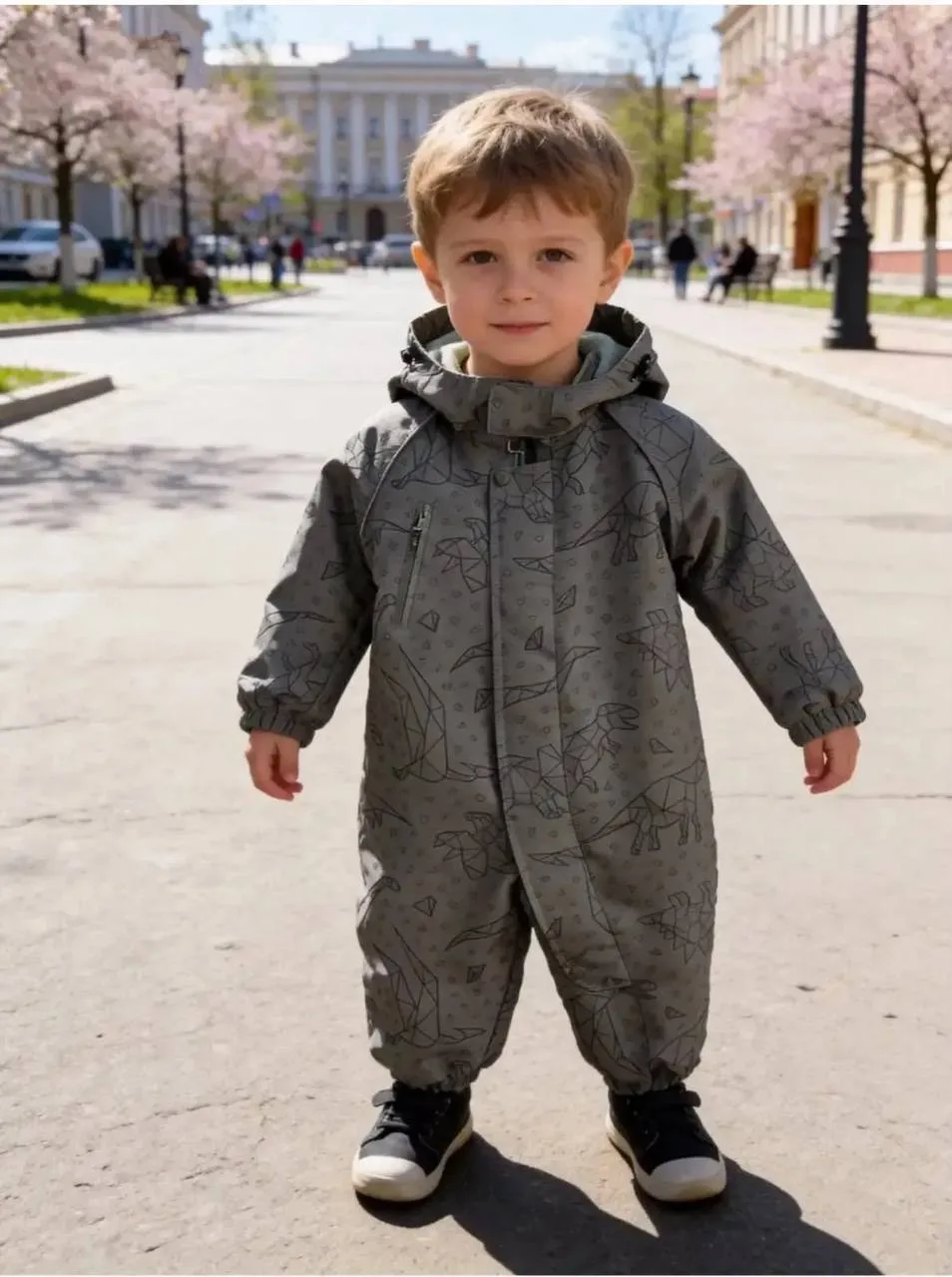 Комбинезон детский осенний Misha Lasiele Зелёный — фото 1