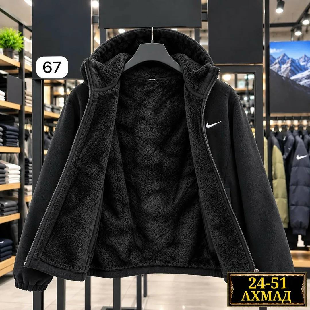 Флисовая куртка Nike с меховой подкладкой — фото 5