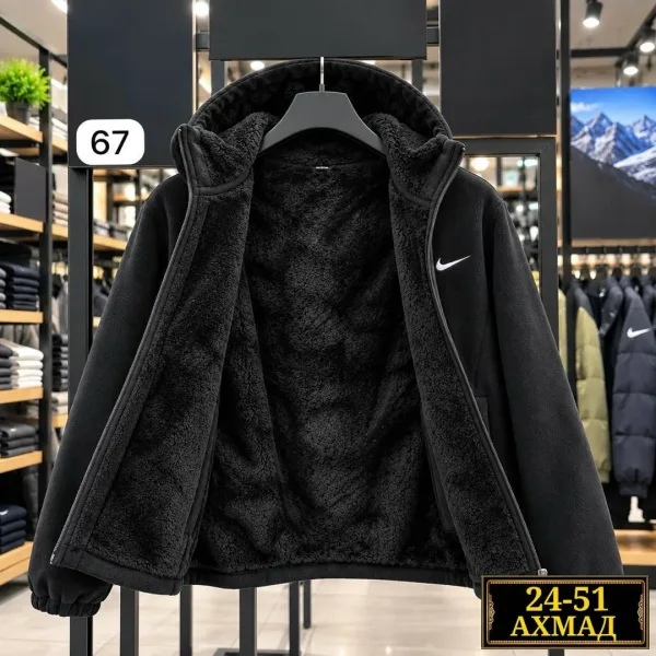 Флисовая куртка Nike с меховой подкладкой — фото 5