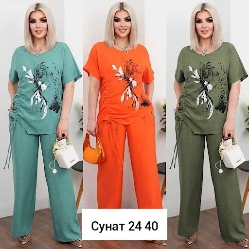 Костюм двойка из льна — фото 2