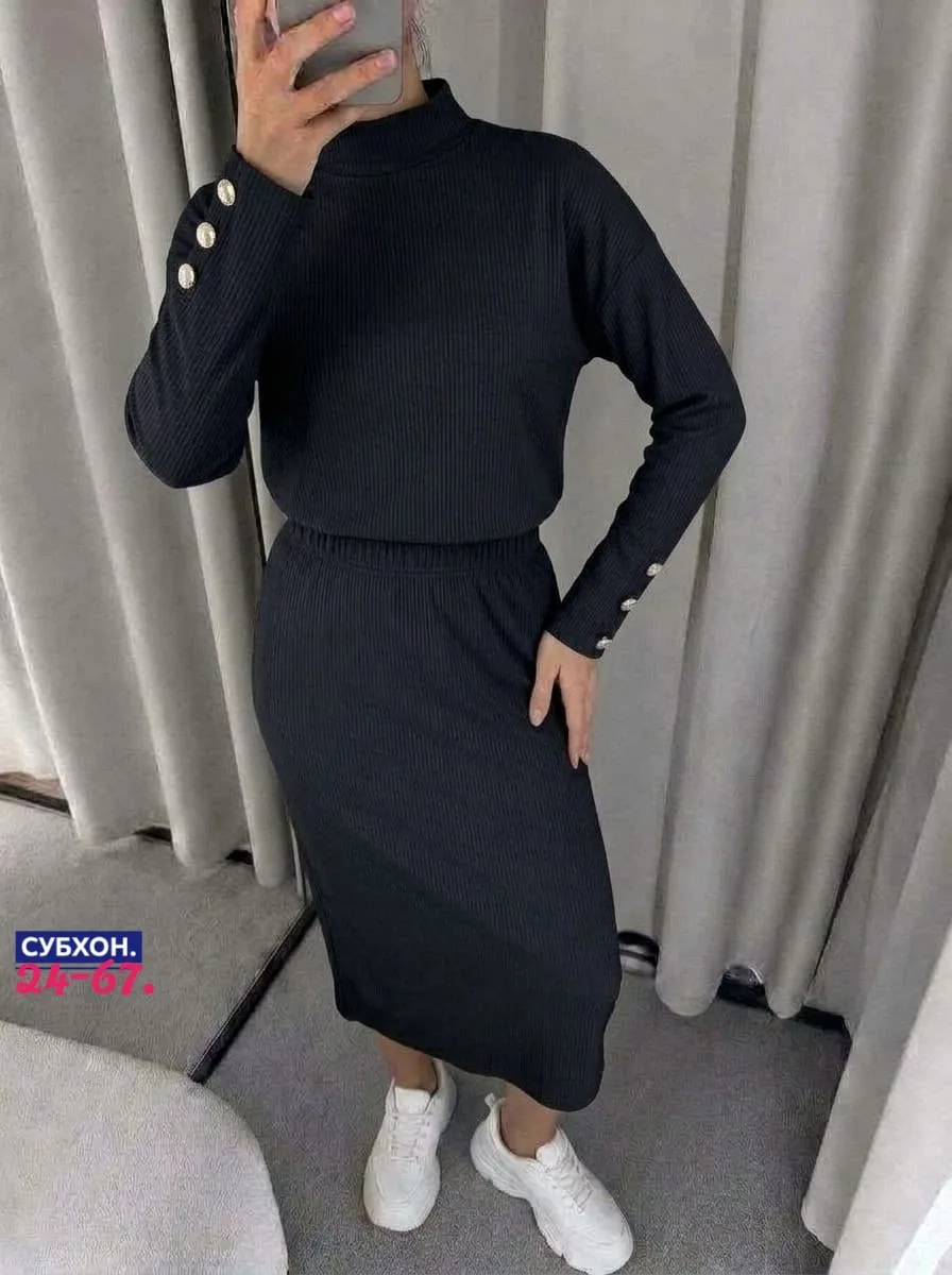 Костюм двойка из материала лапша — фото 2