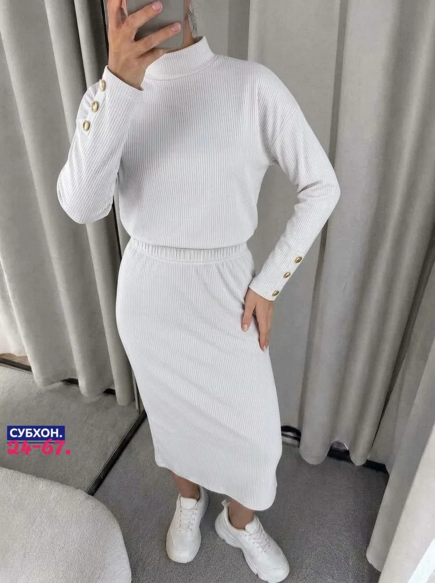 Костюм двойка из материала лапша — фото 3