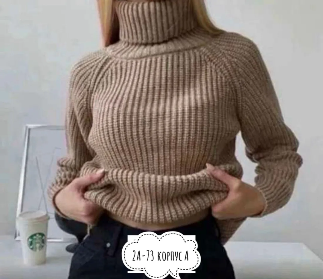 Свитер оверсайз женский из шерсти и акрила — фото 8