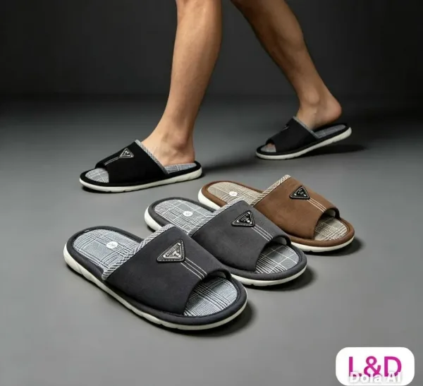 Мужские тапочки с резиновой подошвой — фото 5