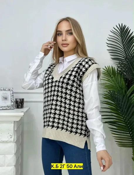 Жилет из шерсти и акрила — фото 1