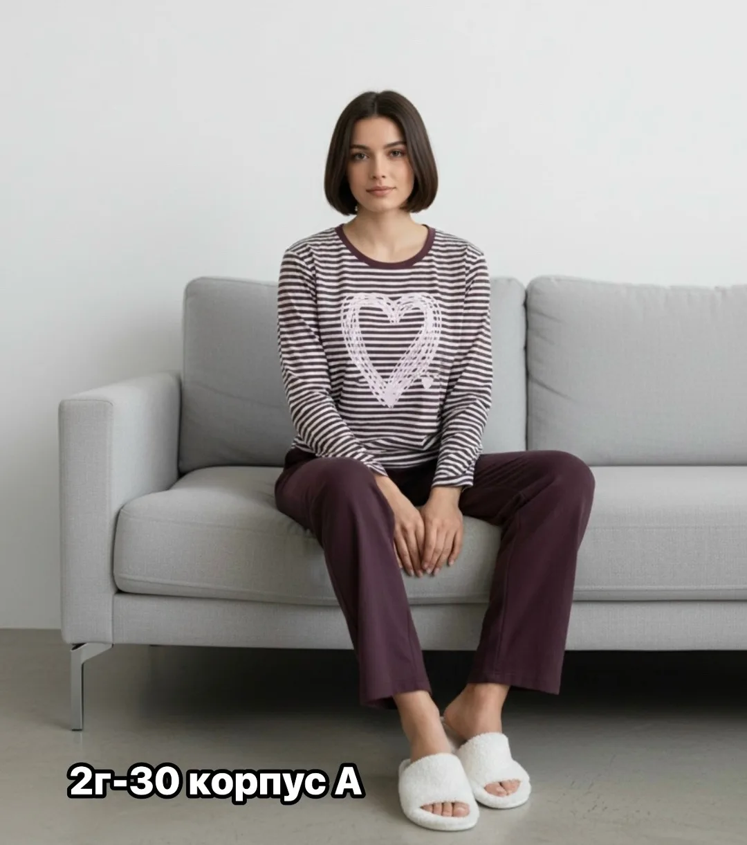 Теплая пижама из качественного хлопка — фото 3