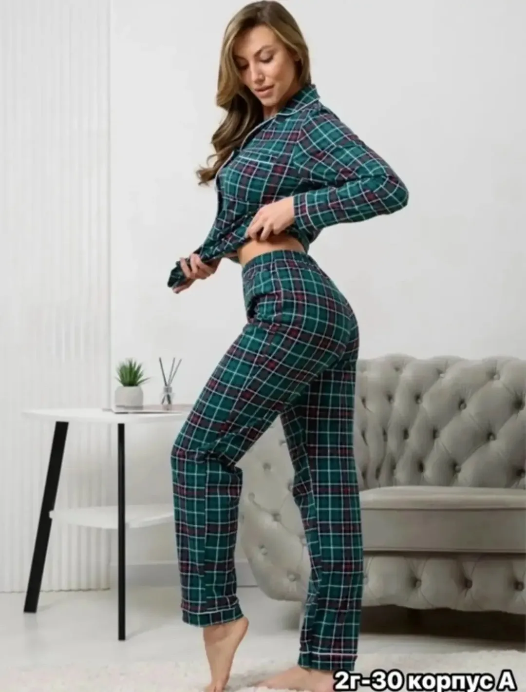 Пижама пуговица из хлопка — фото 3