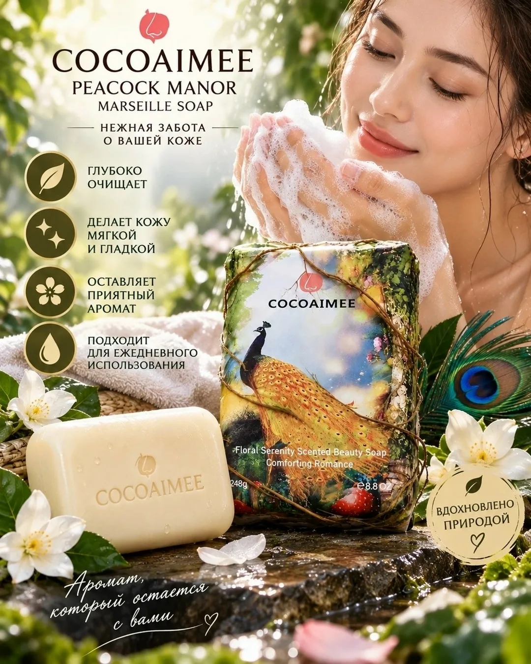 Парфюмированное мыло COCOAIMEE, цветочный аромат — фото 4