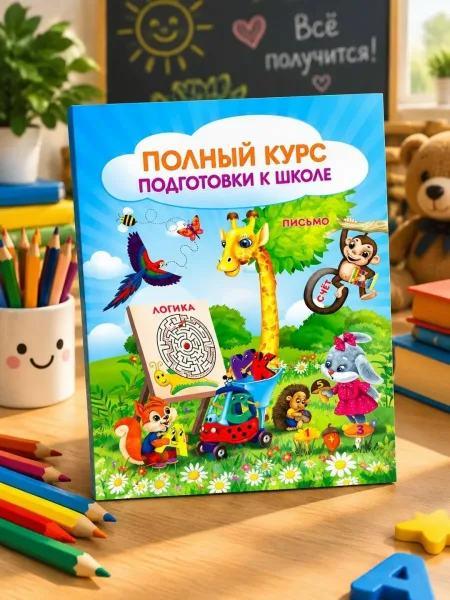 Книга Полный курс подготовки к школе — фото 1