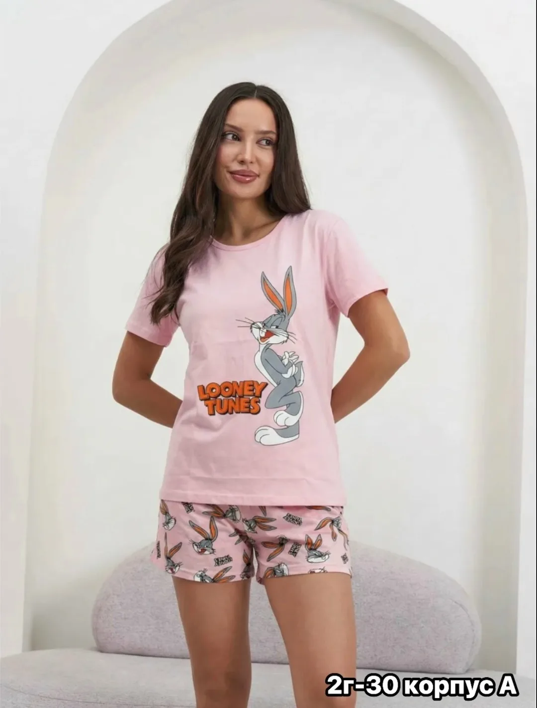 Пижама шорты из хлопка — фото 2