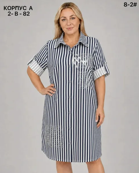 Платье хлопок 95 COTTON, 5 LYCRA — фото 7