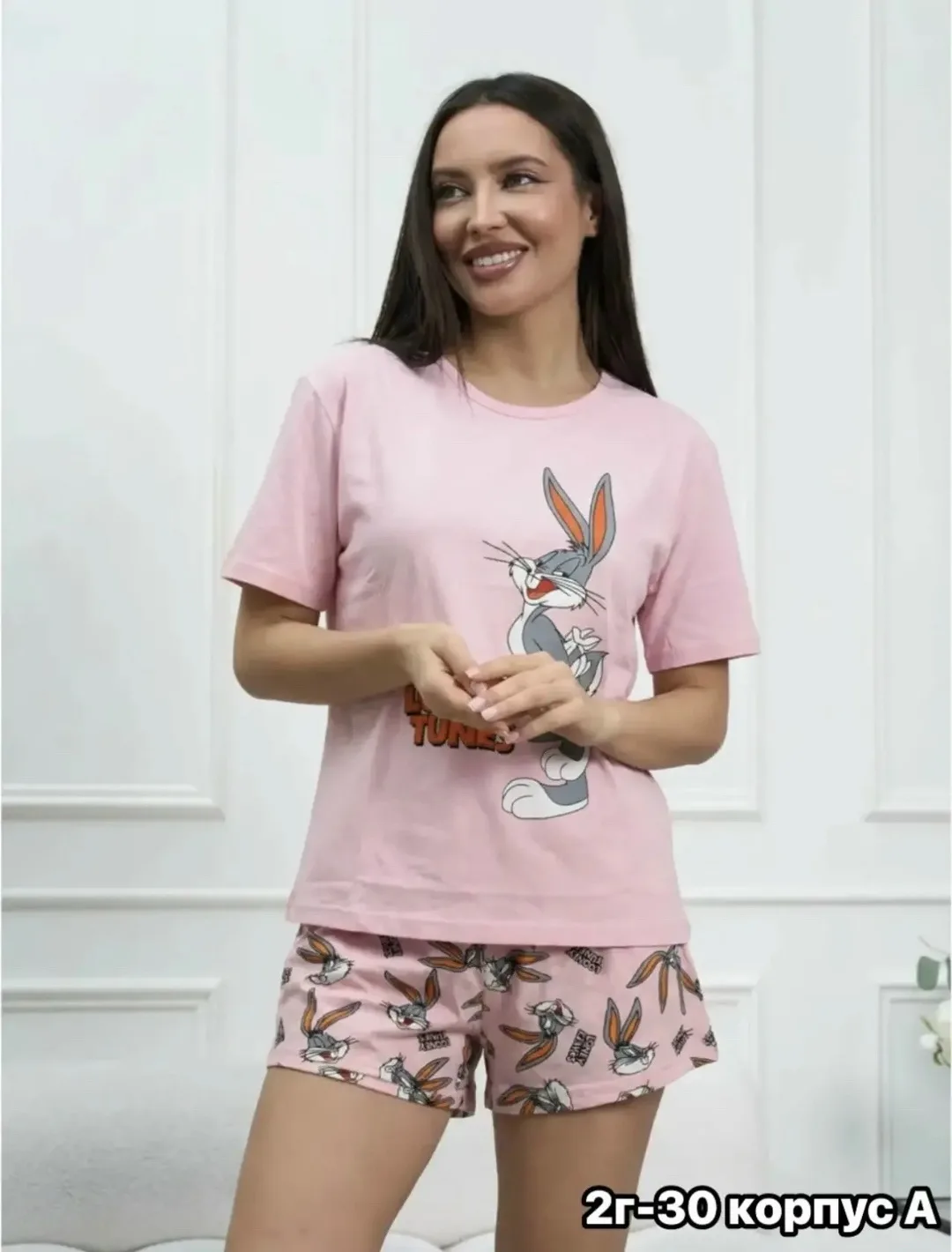 Пижама шорты из хлопка — фото 3