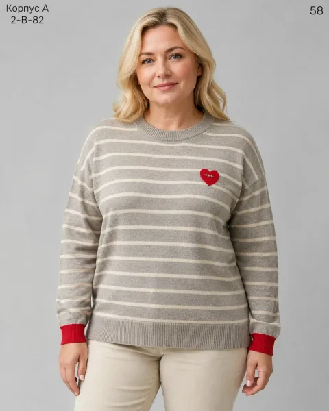 Женский свитер из смесового материала 65 хлопок 65 COTTON, 35 POLYESTER — фото 7