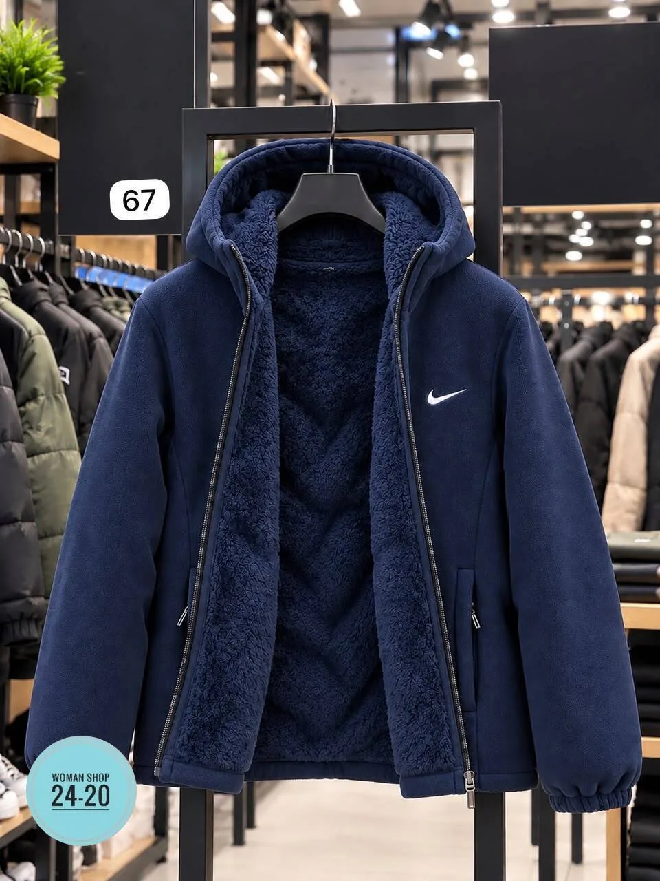 Флисовая куртка Nike с меховой подкладкой — фото 2