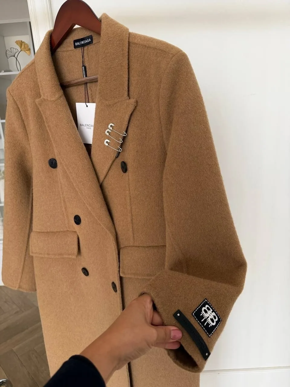 Пальто Balenciaga из кашемира и шерсти Чёрный — фото 9