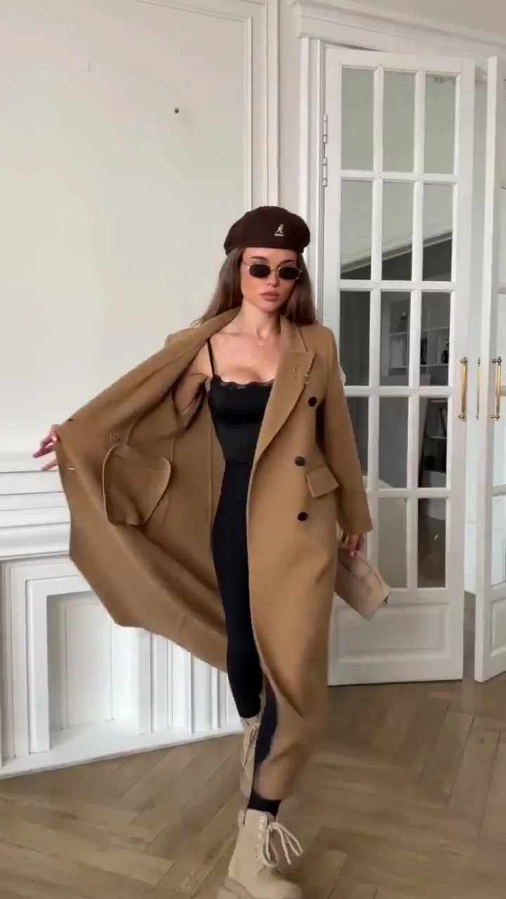 Пальто Balenciaga из кашемира и шерсти Чёрный — видео