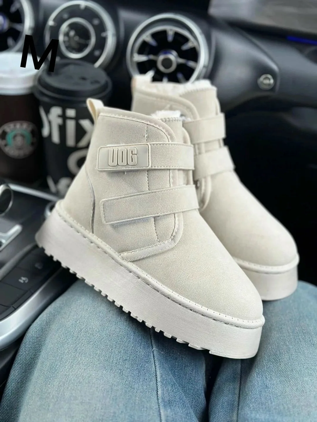 Платформенные ботинки UGG на зиму — фото 4