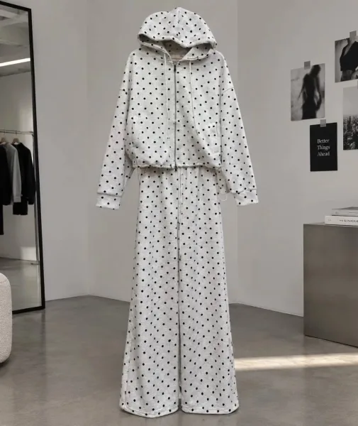 Костюм Горох в актуальной эстетике minimal cozy Коричневый — фото 5
