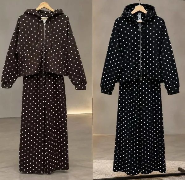 Костюм Горох в актуальной эстетике minimal cozy Коричневый — фото 7