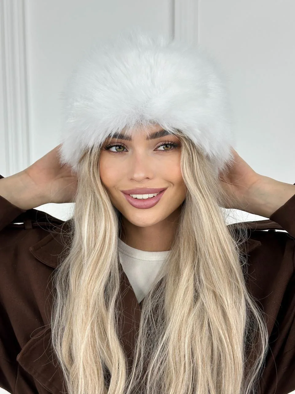 Шапка пушистая . Женские — фото 2