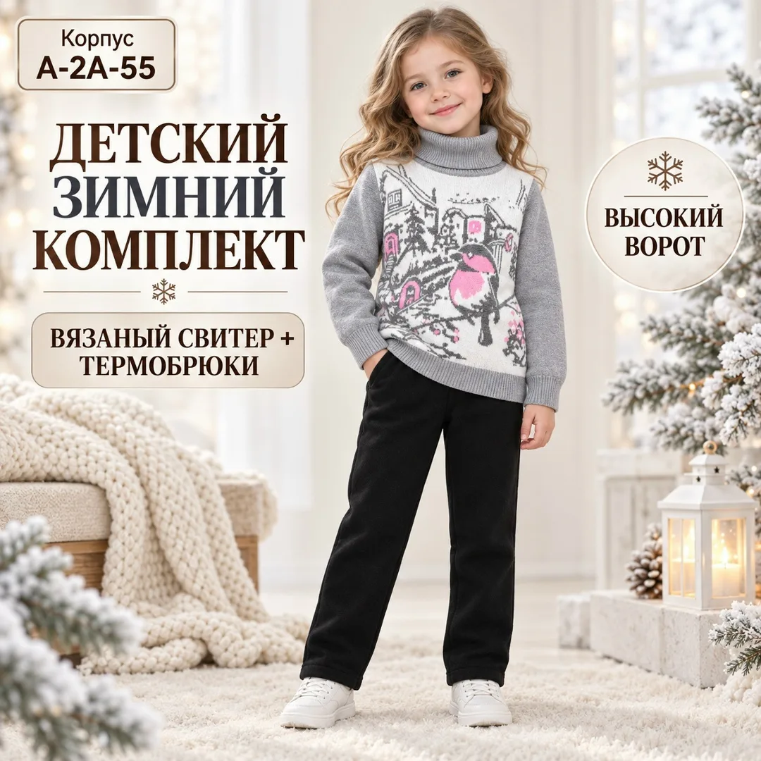 Костюм из флиса с начесом, подходит для детей — фото 8