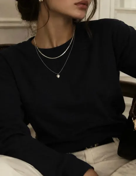 Лонгслив хлопковый со съемной цепочкой — фото 11