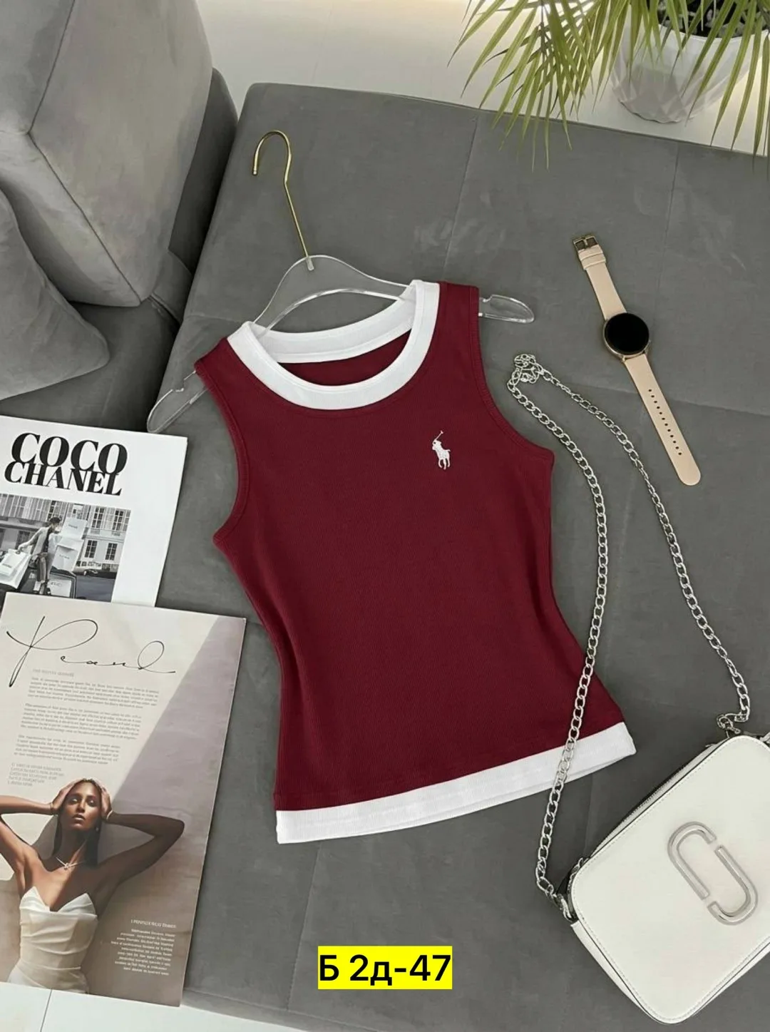 Блузка Поло, рубчик — фото 3