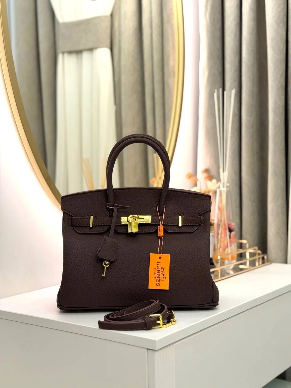 Сумка HERMES из экокожи Люкс — фото 1
