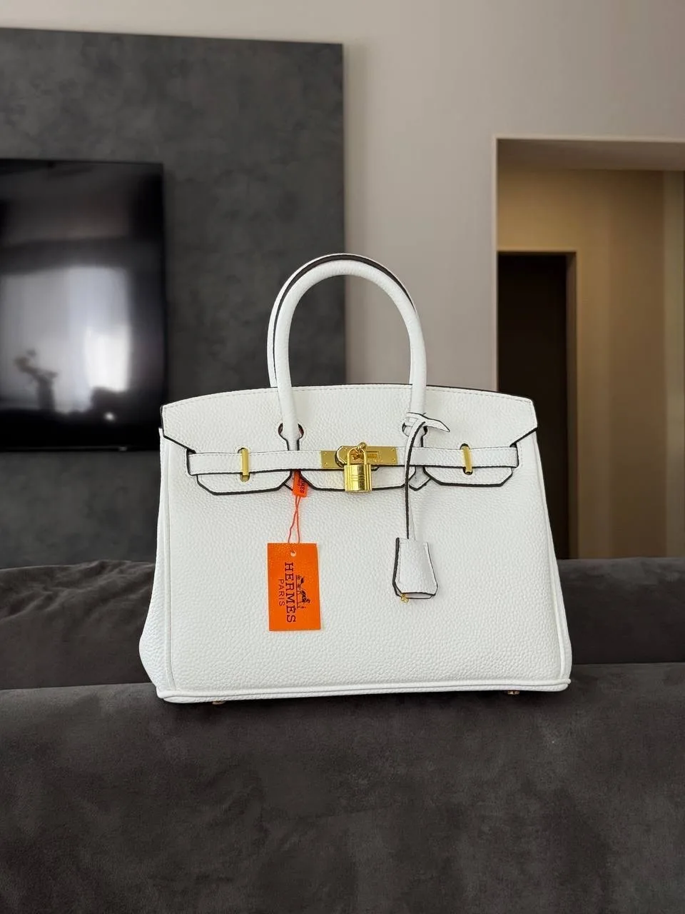 Сумка HERMES из экокожи Люкс — фото 3