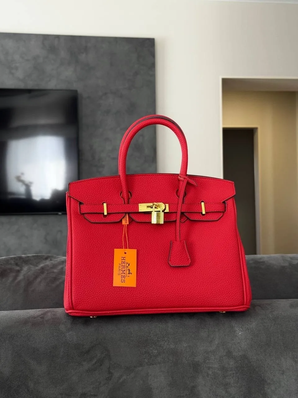 Сумка HERMES из экокожи Люкс — фото 7