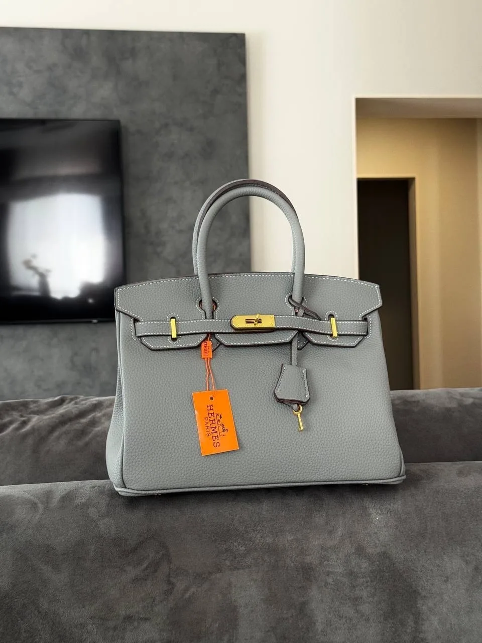 Сумка HERMES из экокожи Люкс — фото 11