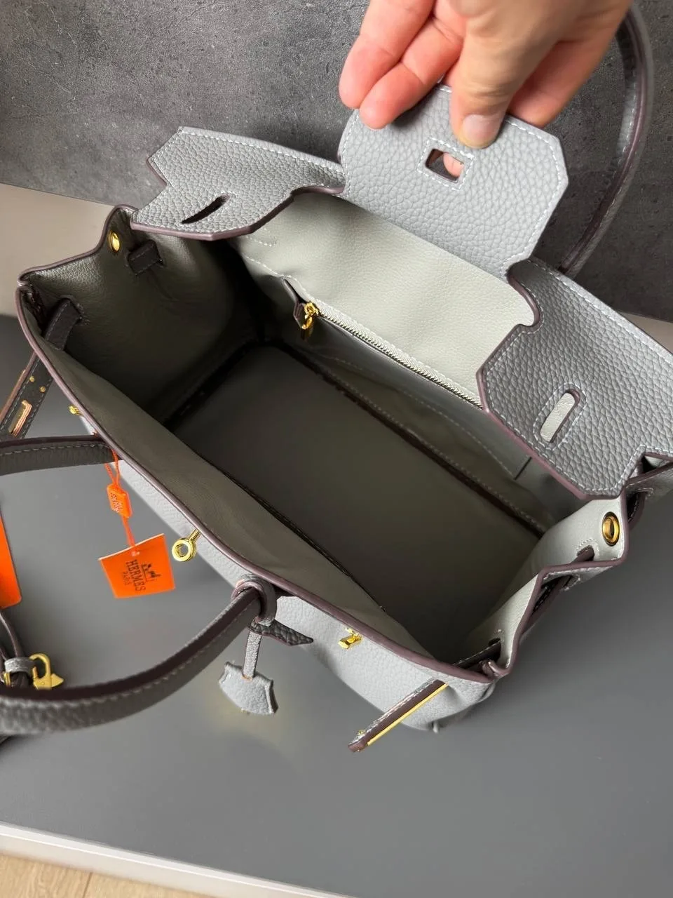 Сумка HERMES из экокожи Люкс — фото 14