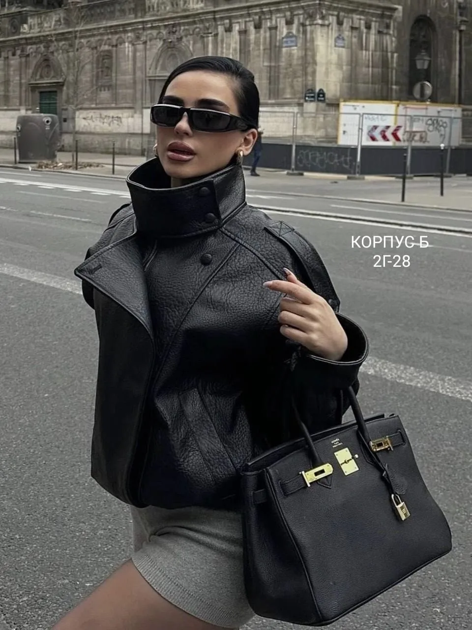 Стильная косуха Чёрный — фото 1
