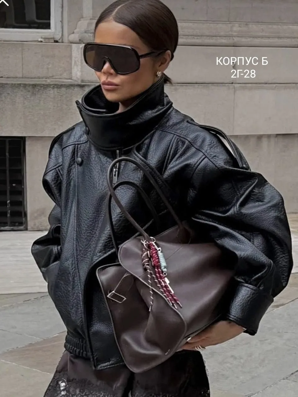 Стильная косуха Чёрный — фото 3