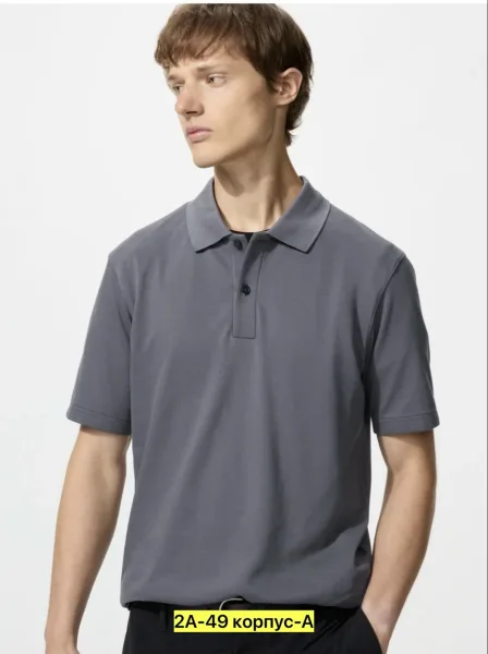 Мужская футболка-поло из натурального хлопка — фото 13