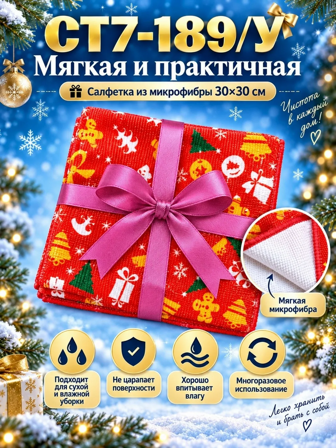 Салфетки из микрофибры 30 упаковка — фото 1