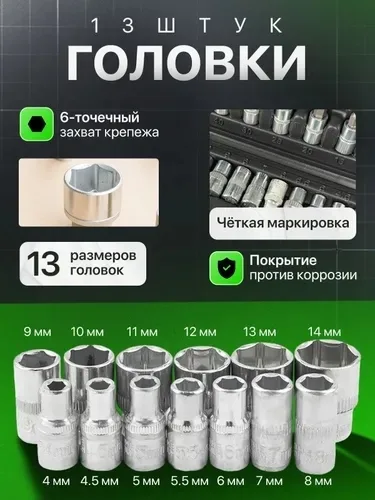 Набор инструментов, металл — фото 4