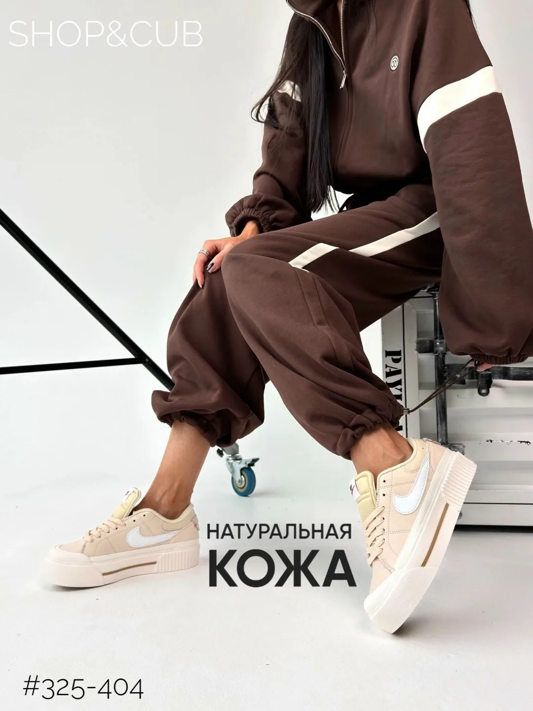 Кеды на большой платформе из натуральной кожи — фото 2