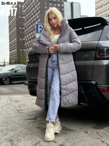 Зимняя куртка из полиэстера с утеплителем холлофайбер — фото 14