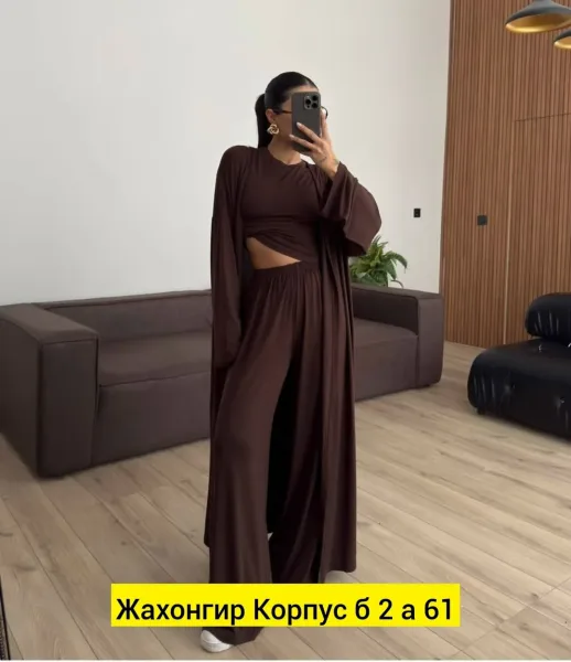 Костюм тройка из натурального хлопка — фото 15