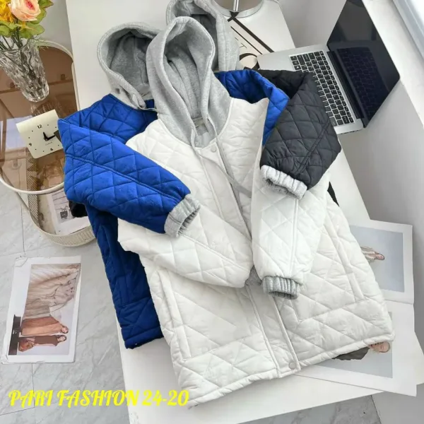 Женская куртка из синтепона синяя — фото 4