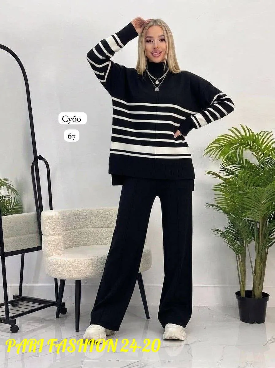 Костюм вязаный кашемир тёплый вязаные кашемир — фото 11