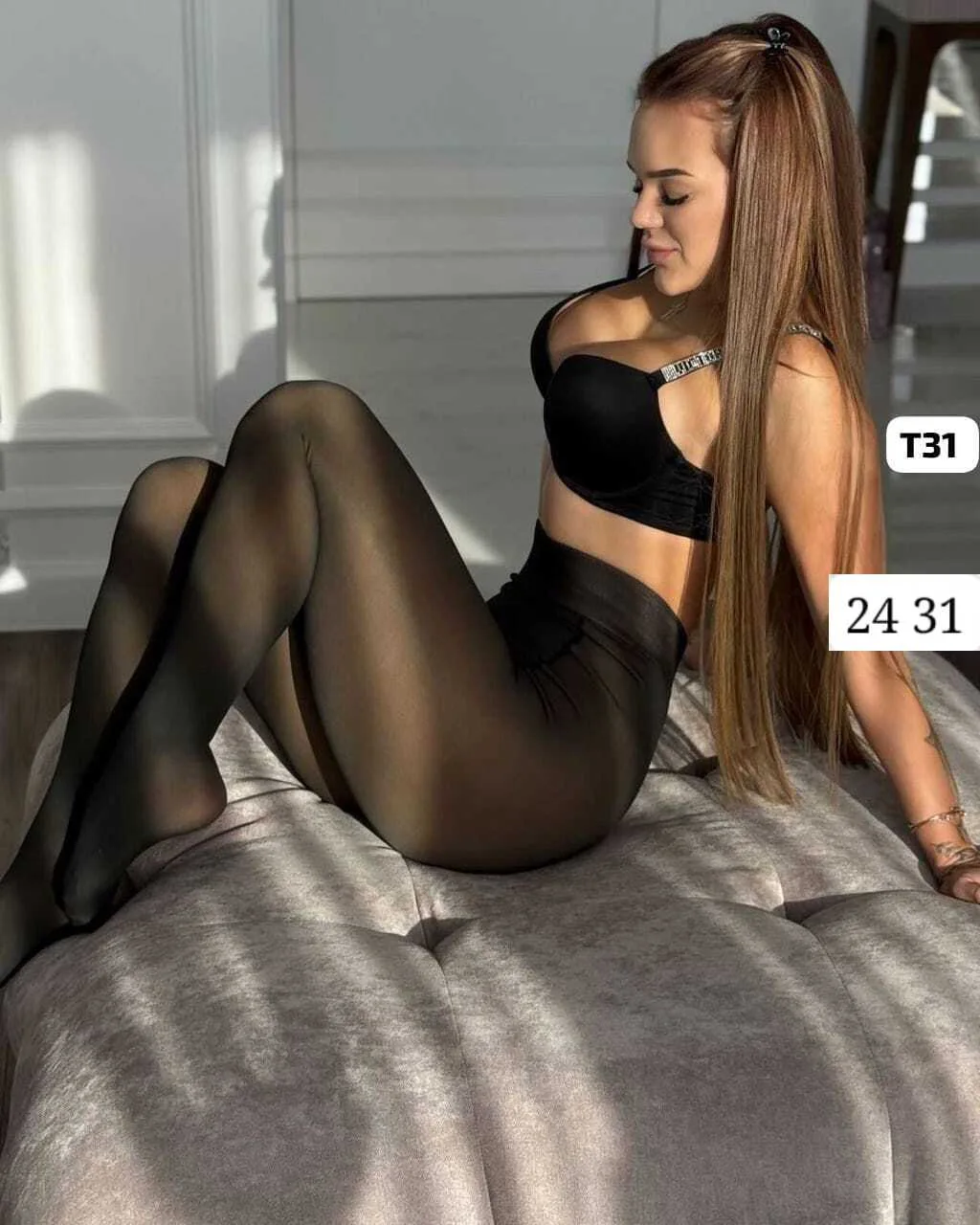 Суперновинка Колготки с эффектом кожи / плотный мех — фото 1
