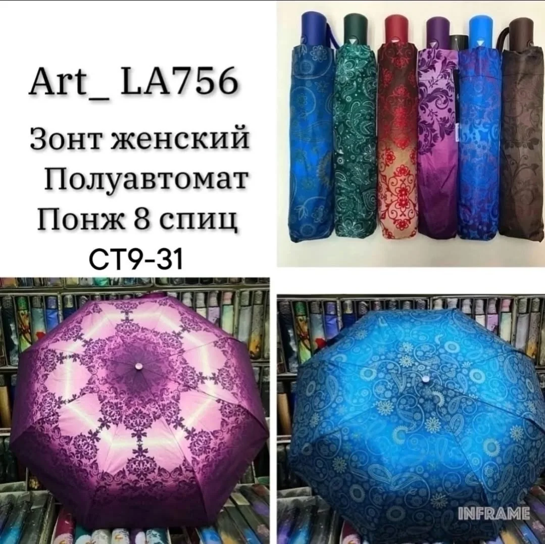 Зонты пол автомат женские