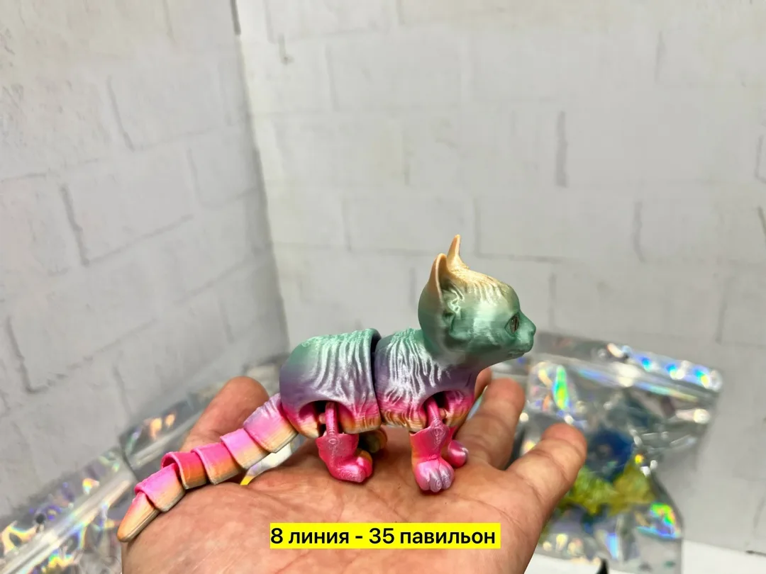 3Д игрушки кошечки из пластика — фото 3