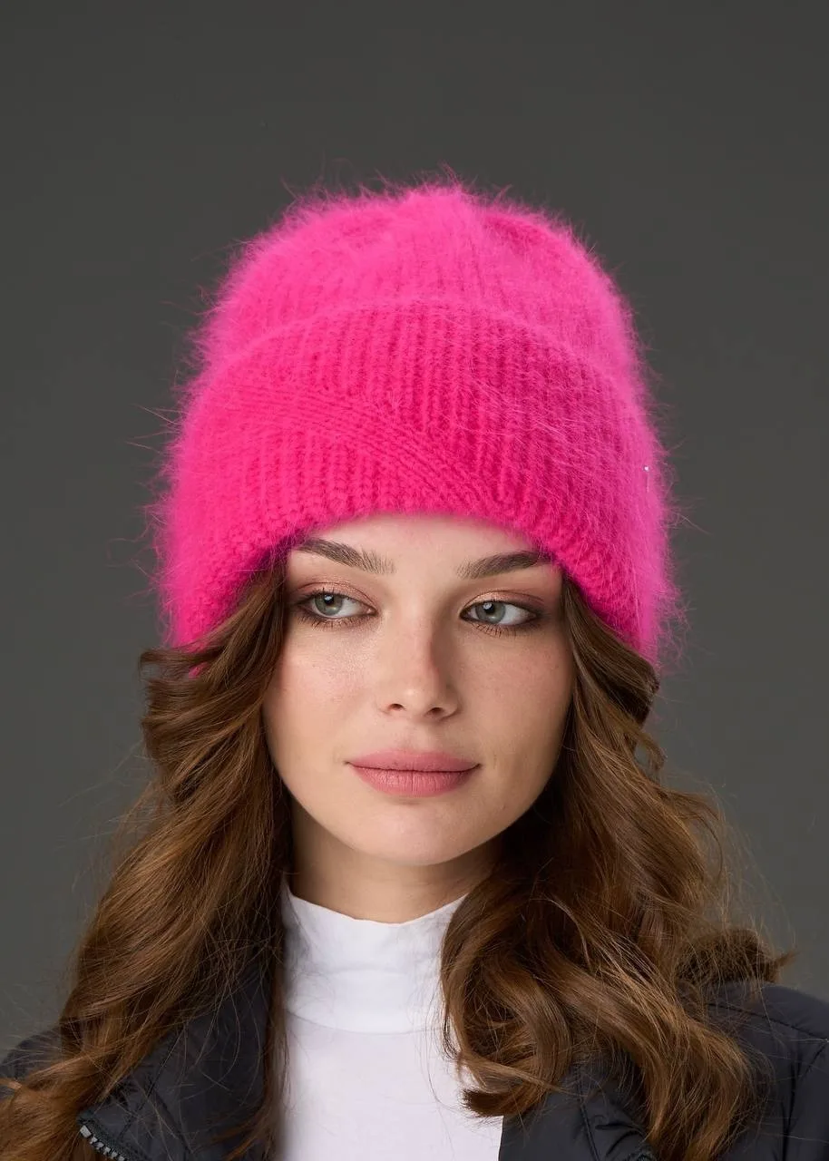 Шапка ОПЕЛЬ, флис, 60 ангора, 40 полиамид — фото 1
