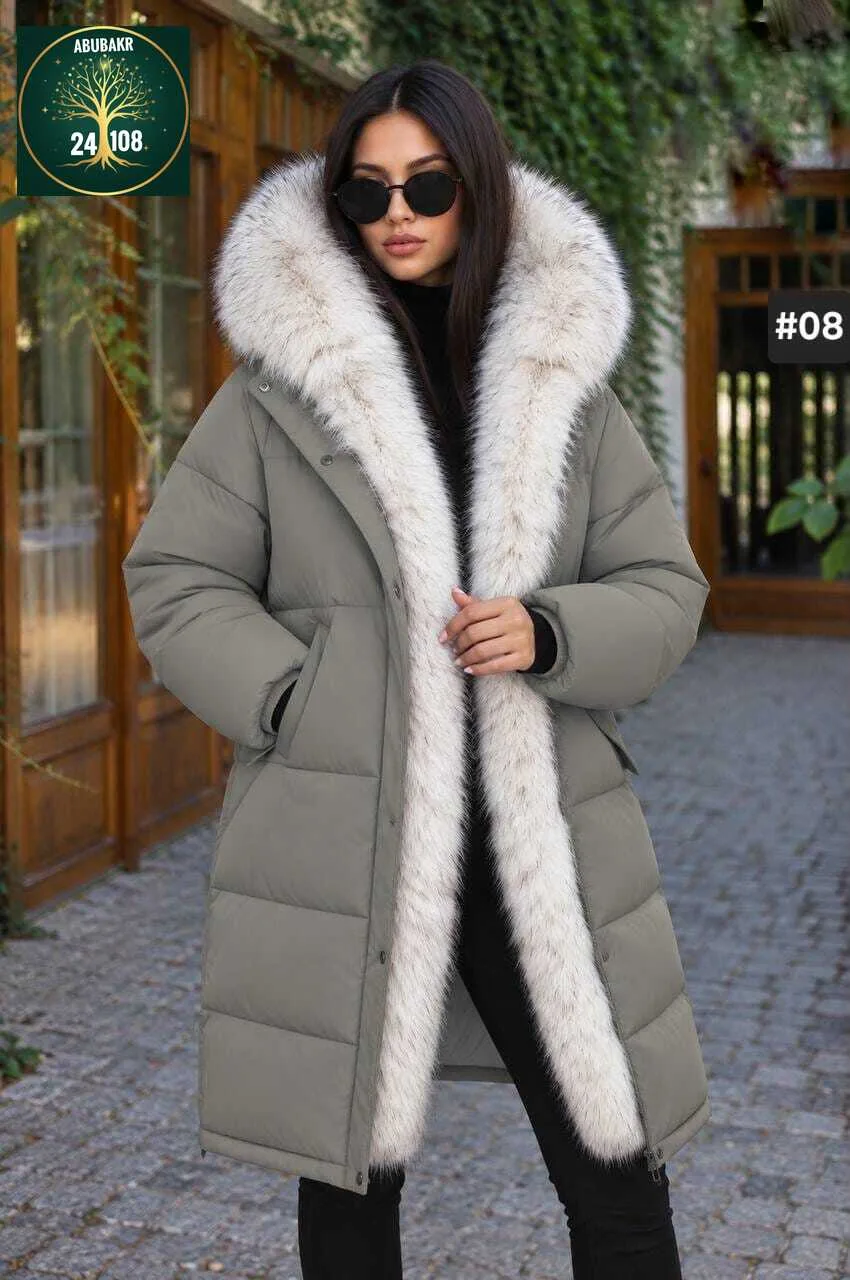 Куртка с капюшоном из искусственного меха, мех снимается — фото 1