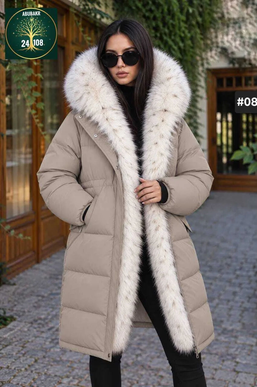 Куртка с капюшоном из искусственного меха, мех снимается — фото 2