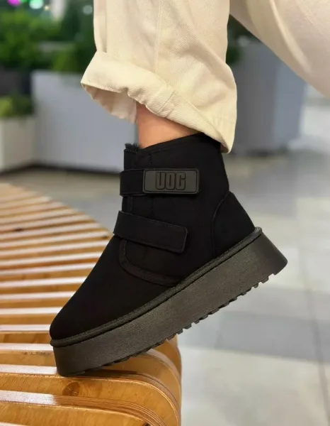 Зимние ботинки UGG на платформе из натуральной замши — фото 3